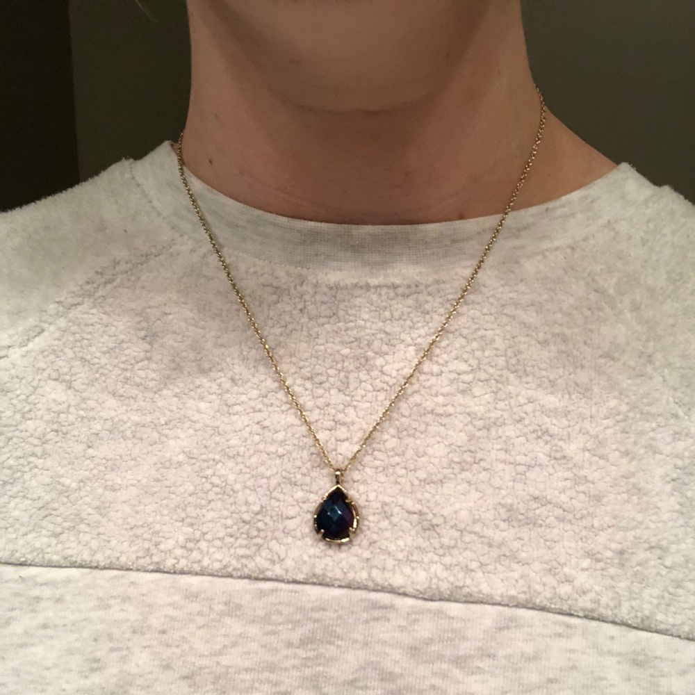 Kendra Scott Kirk Pendant with Black Iridescent